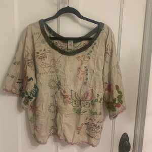 European cotton Matilda top